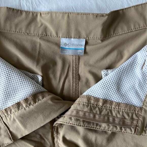 Columbia Men’s Khaki Shorts Size 34 Outdoor Hiking Casual Quick Dry - Picture 2 of 5